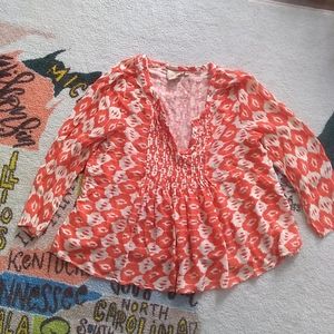 Vanessa Virginia Sz 4 Mahdia ikat pleated peasant